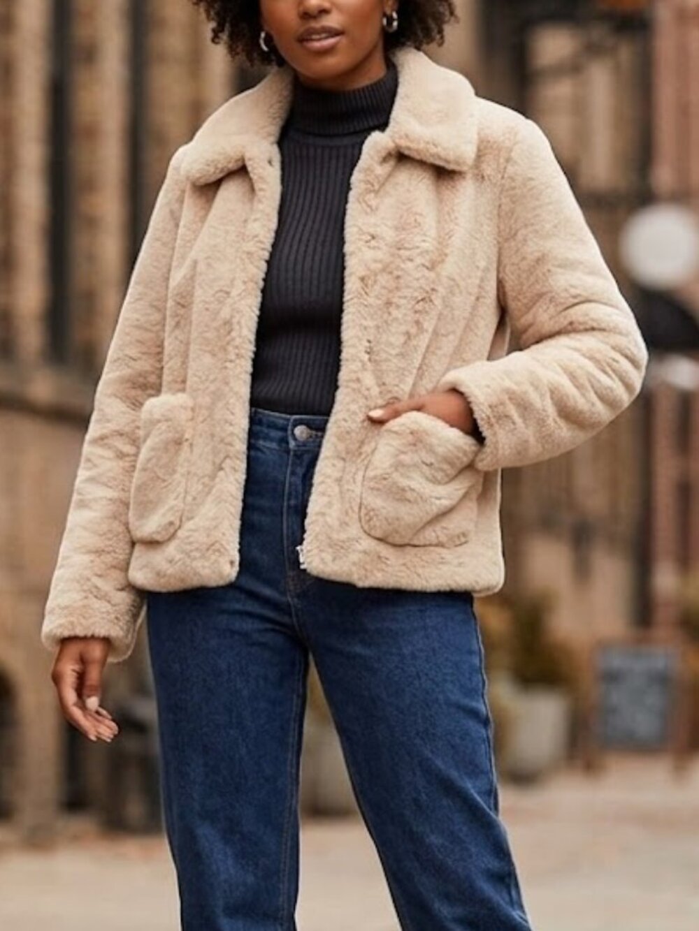 Beige Teddy Coat